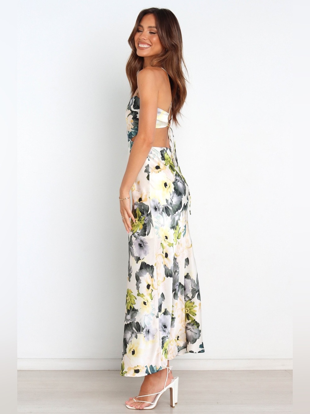 Petal and Pup Jayne Strappy Floral Dress Tie Back